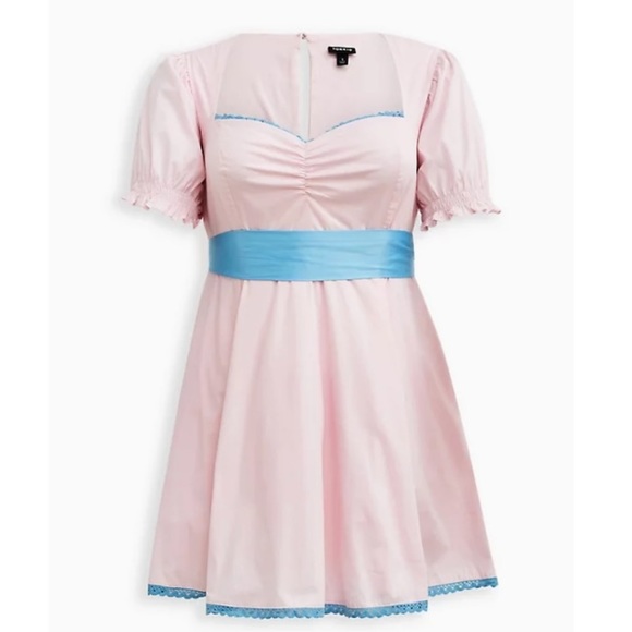 TORRID NWT HALLOWEEN COSTUME STRETCH POPLIN SATIN CLASSIC DOLL DRESS - Picture 5 of 7